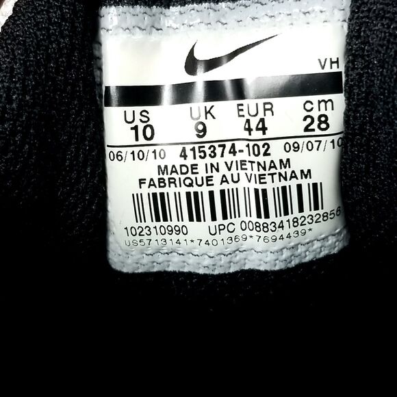 Nike Shoes Mens Size 10 White Leather Downshifter 3 415374-102 - Picture 7 of 10